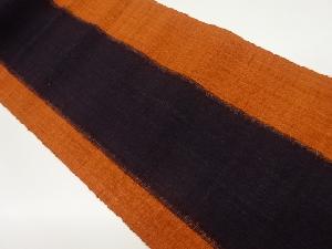 手織り真綿紬縞模様織出し名古屋帯